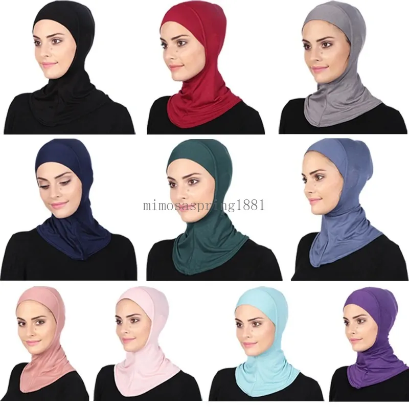 Mulheres muçulmanas hijab underscarf pescoço capa osso gorro turbante islâmico boné interno estiramento lenço árabe sob lenço chapéu