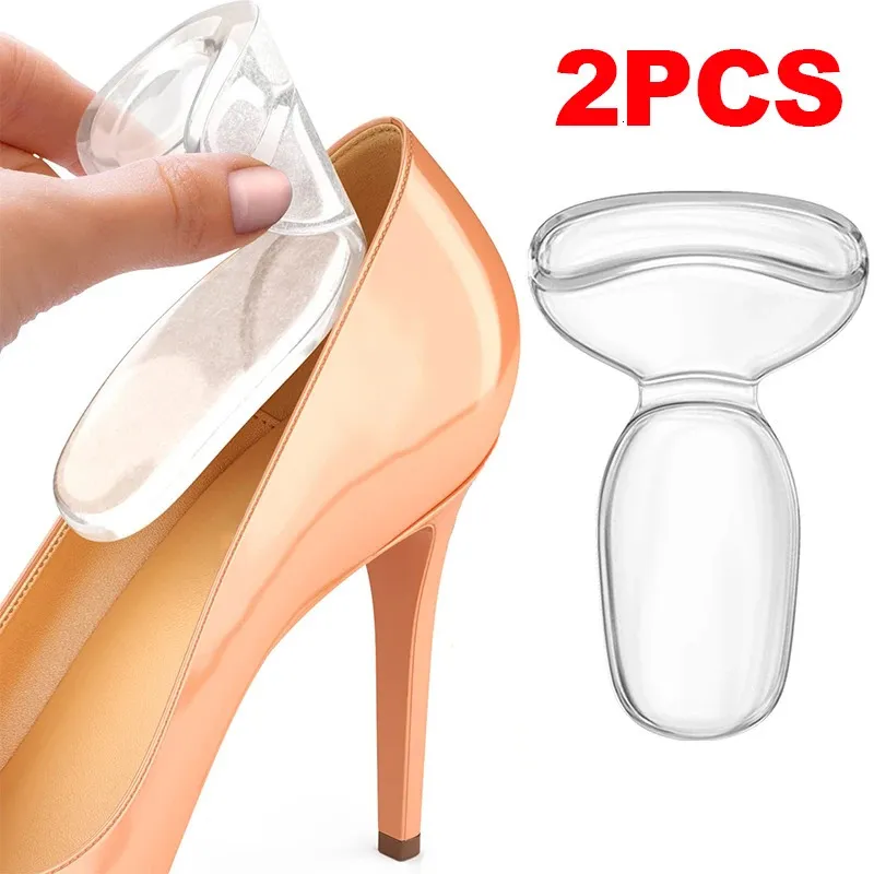 Piezas de zapatos Accesorios 1 par Plantillas de gel de silicona Mujeres Talón Espolón Alivio del dolor Cojín para pies Tacones altos Media plantilla Protector antidesgaste Pegatinas Almohadillas 231030