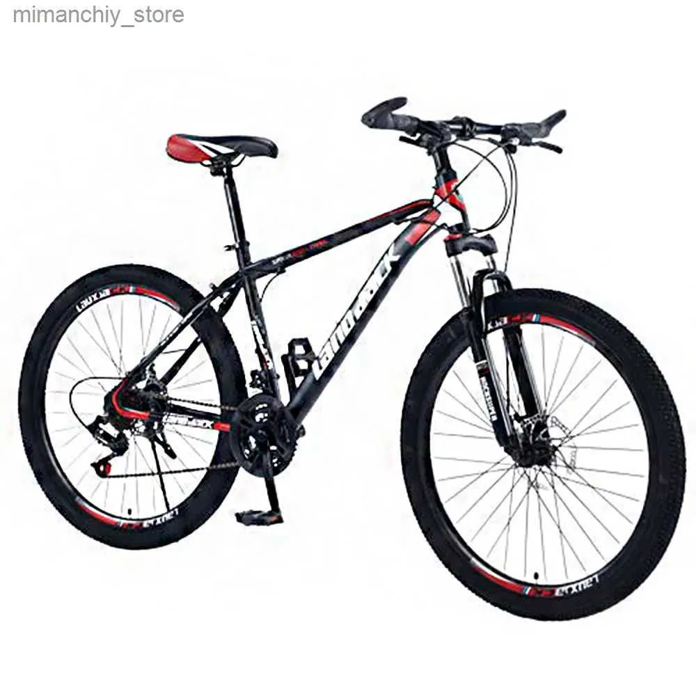 Bicicletas 24 polegadas bicicleta mountain bike aço de alto carbono 21/24/27/30 velocidade óleo primavera garfo absorção de choque unisex q231030