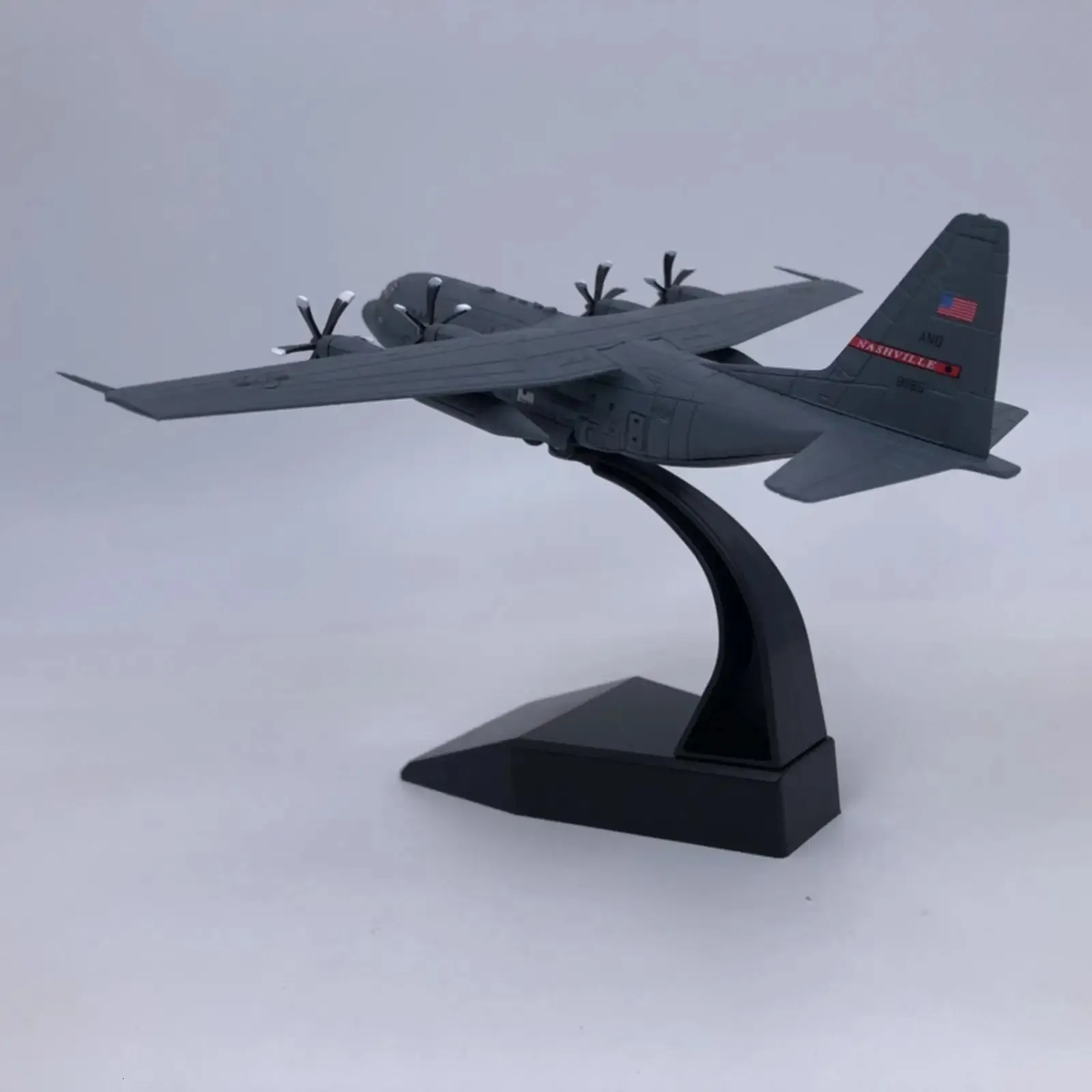 DIECAST Model Stop 1 200 Scale C130 Transport Aircraft z samolotem stojącym na stół Prezenty dla dorosłych Dekoracja Prezent 231030