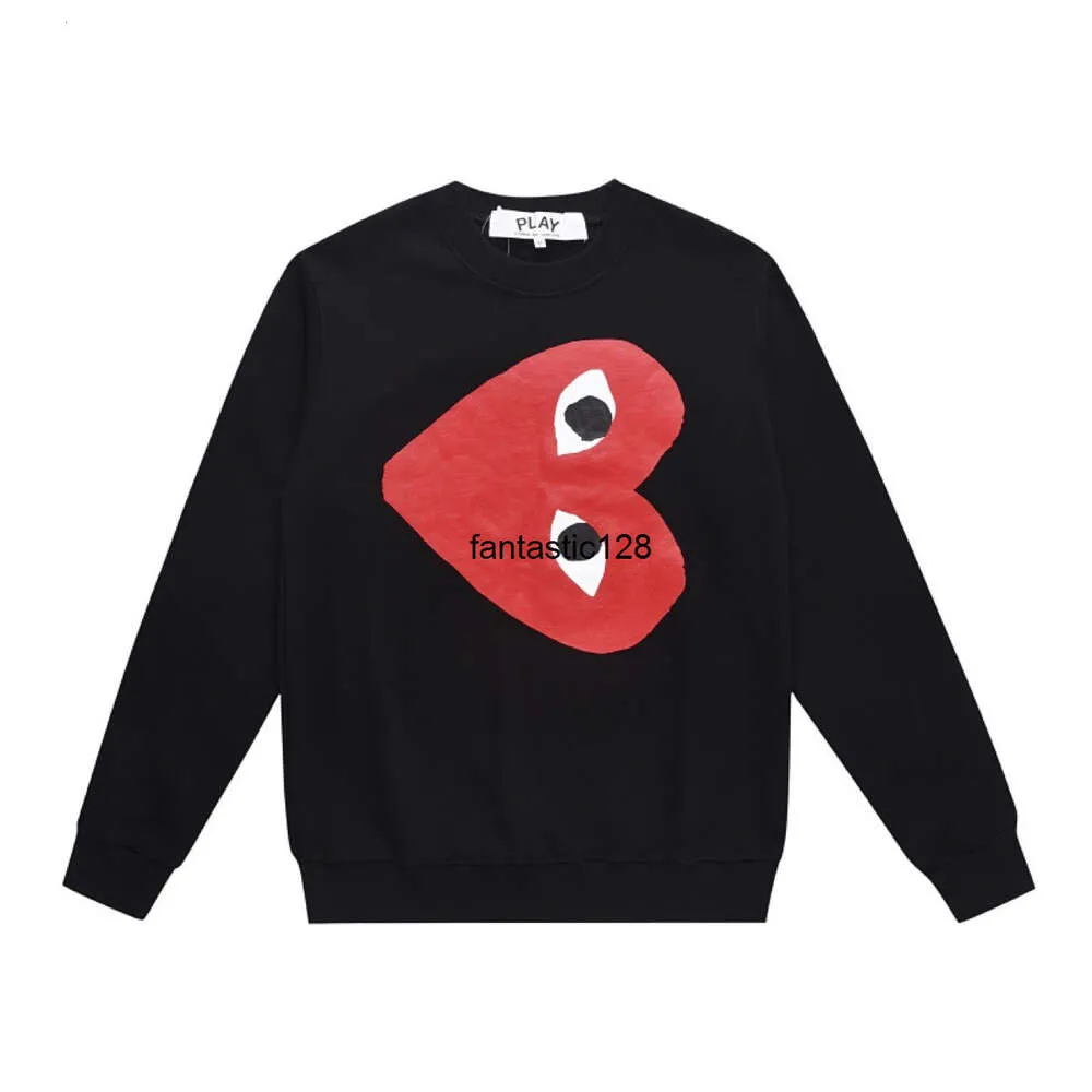 HEYPLAY модный брендовый осенне-зимний новый свитер с круглым вырезом Love для мужчин и женщин с красным сердцем из чистого хлопка с плюшевой подкладкой