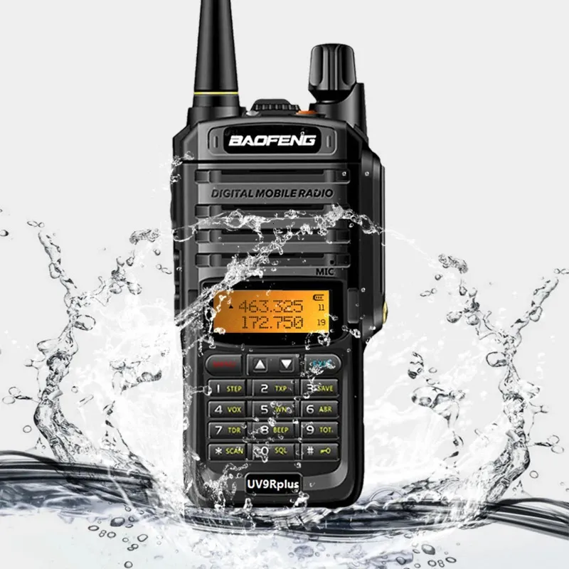 Walkie Talkie Baofeng UV9Rプラス10W IP68防水高電力CBハム20 km長距離プロポータブル双方向ラジオハンティング231030