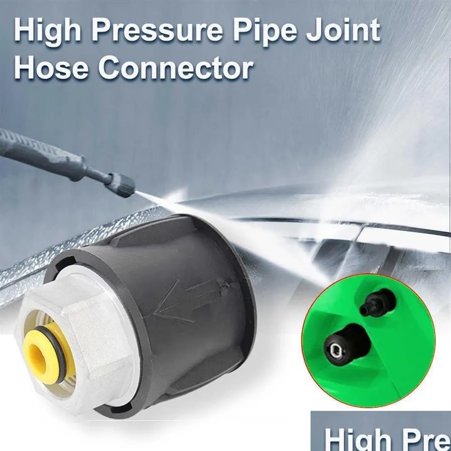 Pistolet à eau Lance à mousse de neige Connecteur rapide M22 x 14 mm Tuyau de sortie de nettoyeur haute pression Adaptateur de tuyau haut pour convertisseur Karcher série K216T Dhavg