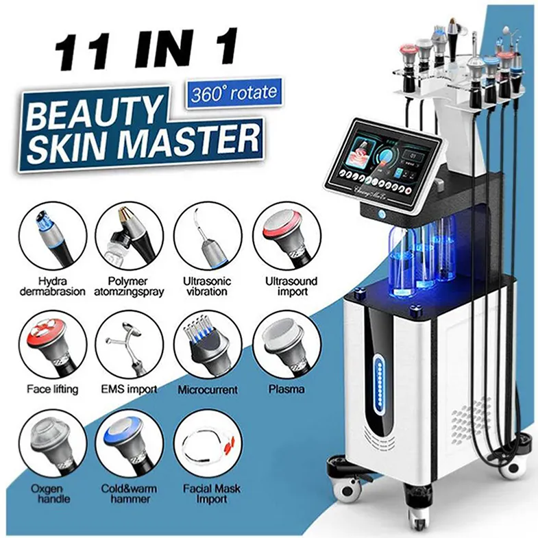 Hydro Peel 11 in 1 Microdermabrasion Hydra Facial Hydrofacial Auqa Water Deep Cleaning RF Face Lift Skin care face Spa machine Tightening Beauty salon equipment