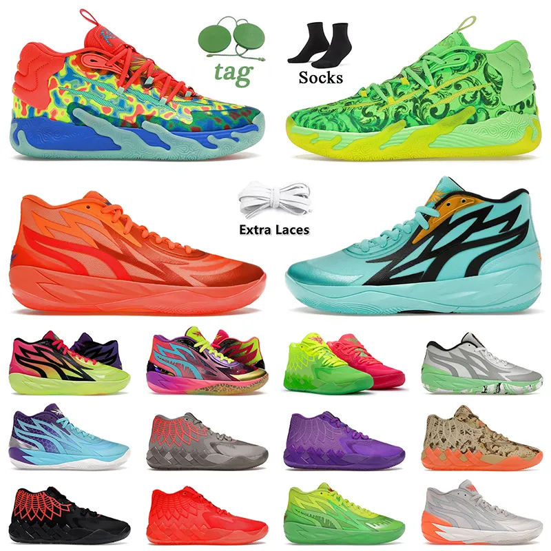 LeMelo Ball MB.01 Basketball Shoes Rock Ridge Red Blast Queen City Buzz Rick and Morty Trainers