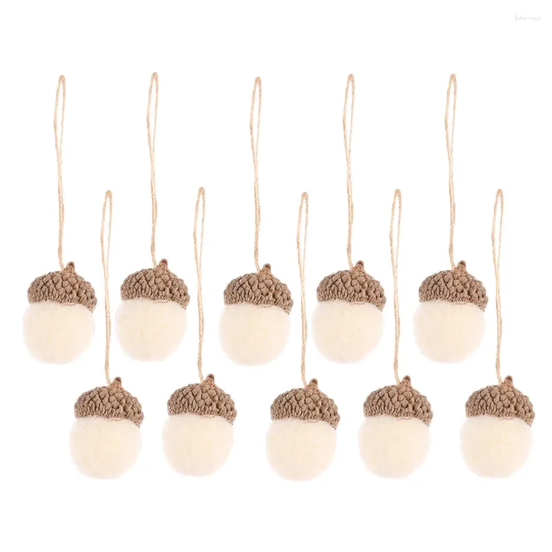 Vases 10 Pcs Felt Acorn Bunches Christmas Party Pendants Fall Decorations Home Crafts Xmas Pine Cones Decors Hanging Letter