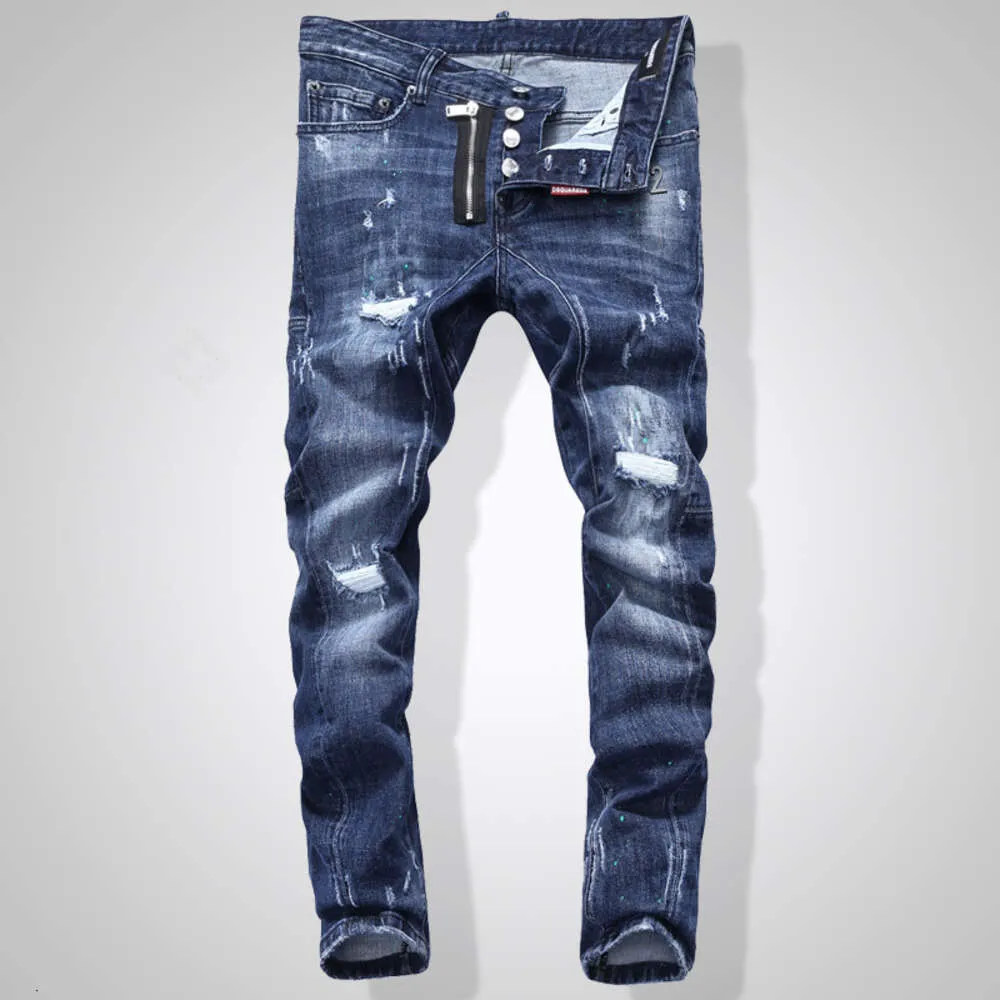 D2 Jeans Jeans Homme Mode Tendance Lavé Taille Basse Petits Pieds Qualité Night Club Menshen University Trendy Teaser Holeed Jeanss