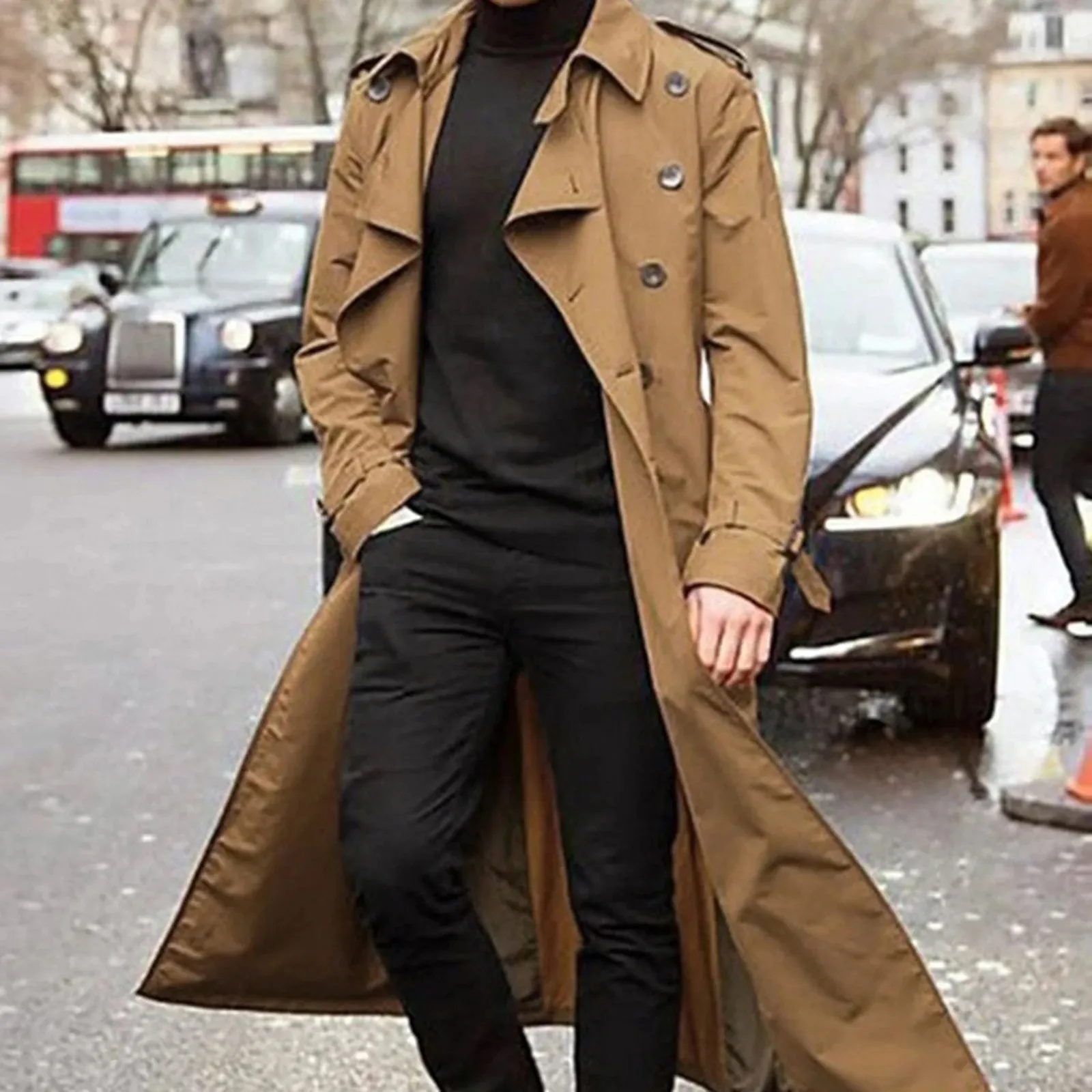 【G.O.A】trench coat Origami Water Repellent Cotton Giabadine Trench Coat / Khaki