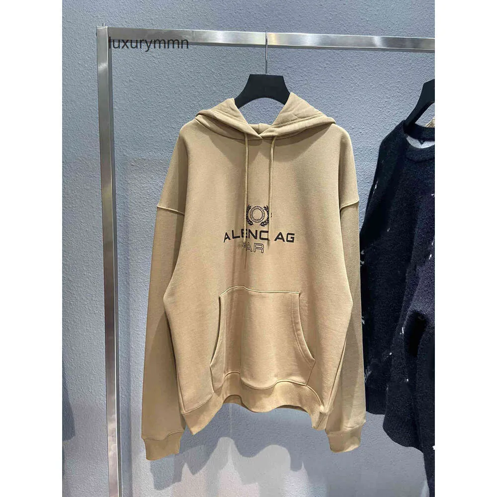 balencigas mens trendy fashion brand hoodies italy brand High of chaopai crown printed Hoodie knitted dyed fabric thick comfortable men's w 2LIW