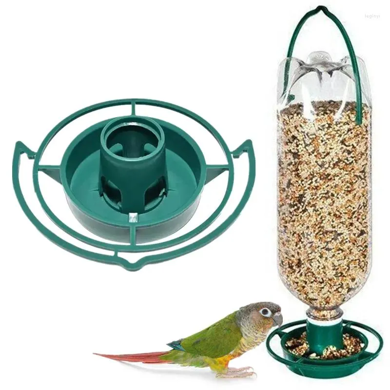 Other Bird Supplies 1Pcs Outdoor Feeder Automatic Hanging Plastic Feed Bowl For Parrot Pigeon Pet Indoor Bottle Mouth Docking Feeding