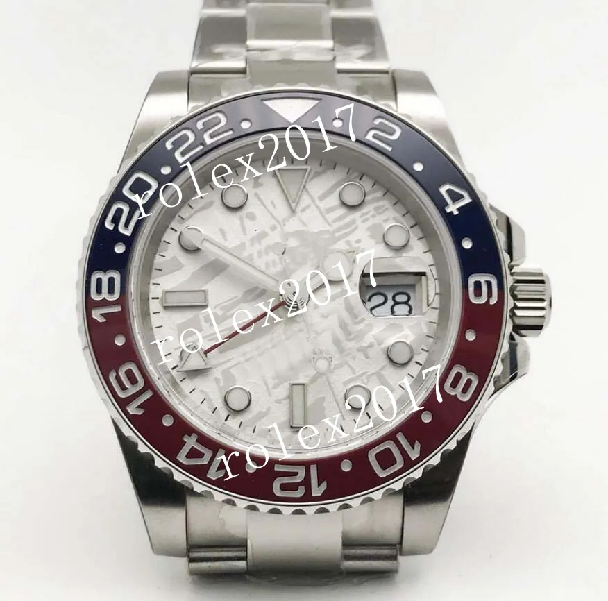 BPF Factory besttime Super Men's Best Edition 904L GMT M126719 rood/blauwe keramische ring met platina bedrukte meteoriet wijzerplaat Crystal 3285 automatische horloges