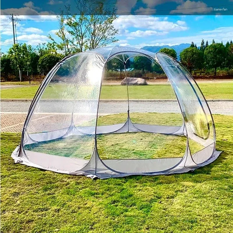 Namioty i schroniska Automatyczne namiot Outdoor Transparent Starry Bubble House Camping Up Sun Room Online Celebrity Courtyard Jurt Waterproof