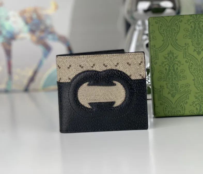 Mens Designer Wallet Luxurys Ophidia Purses Classic Interlocking Double Letters Mark Card Holder Högkvalitativ manlig mode Små kopplingsväska med originallåda