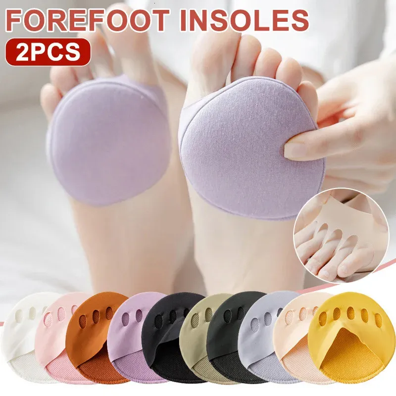 Shoe Parts Accessories 2PcsSet Five Toes Forefoot Pads for Women High Heels Half Insoles Calluses Corns Foot Pain Care Absorbs Shock Socks Toe Pad Ins 231030