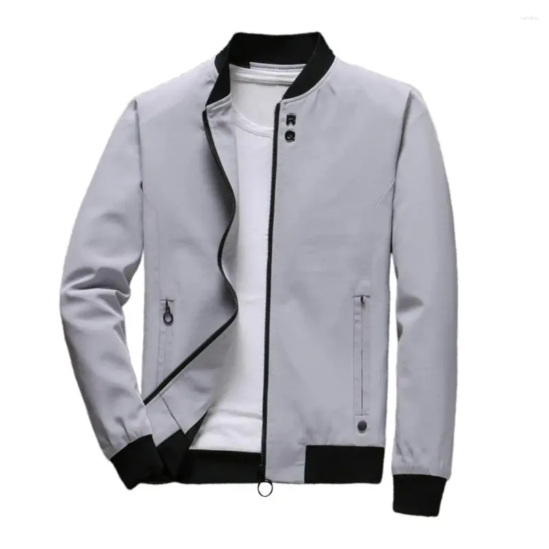 Herenjassen Lente en herfst Pilot Mock Neck Jacket Baseball Ademend Winddicht