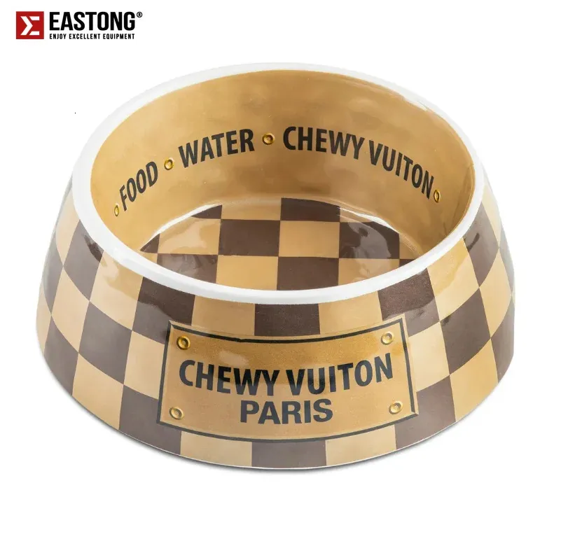 Gamelles pour chiens Bols de bol de chien de concepteur de marque de luxe avec napperon mangeoire pour chiot chat antidérapant Crash bol de bouledogue français pour petits chiens 231031