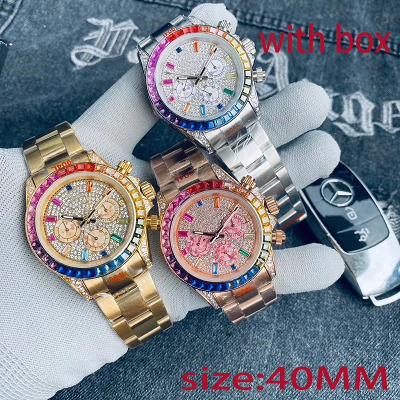 Watch Luksury Watch Designer Watch Watch Watch Watch Watch Watch Watch Size 40 mm Automatyczne zegarek mechaniczny zegarek Sport Watch For Men Diamond Watch