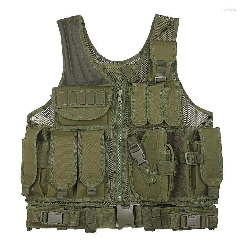 Hunting Jackets Men Tactical Vest Outdoor Military Army Polyester War Game Camouflage For Camping Hiking