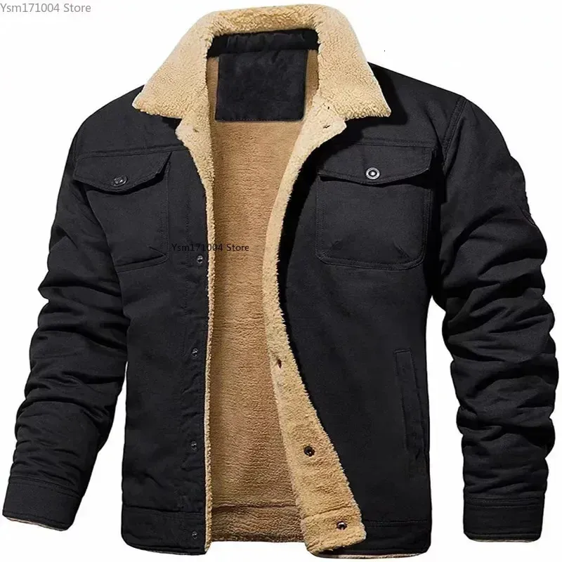 Hommes vestes hiver Bomber veste de haute qualité mâle en peluche épaissir laine revers broderie épais chaud Cargo manteaux 3XL 231030