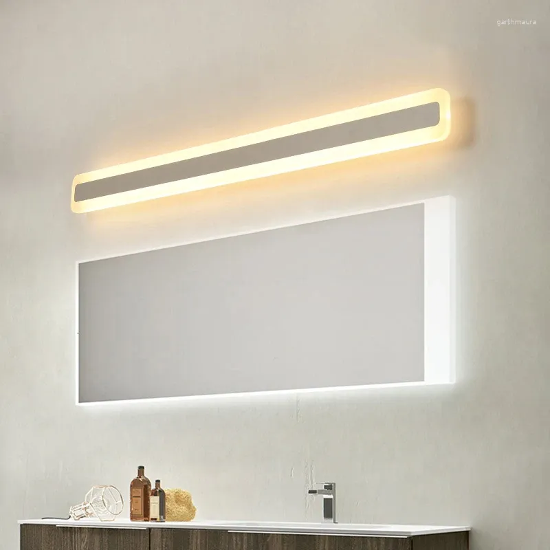 Lâmpadas de parede LED espelho luz 40-120cm AC110-240V impermeável moderna lâmpada acrílica cosmética para banheiro