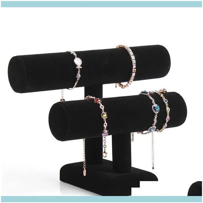 Banner Stand Jewelry Stand Stand Task 2 Layer VEET BRACELT DISTLACE DISTRION HOWEST HOTER T-BAR Multi-Style اختياري WFXXF DR207T