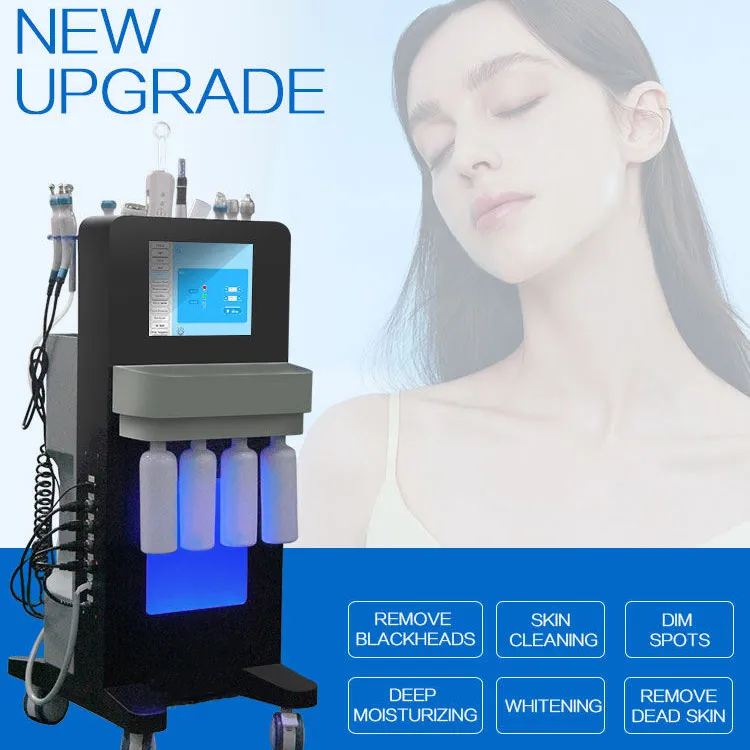 Diamond Dermabrasion Skin Whitening Pigment Remove Bubble Pen Blackhead Eliminate Skin Oil Control RF Face Lift Tighten Oxygen Spray Hydrating Machine