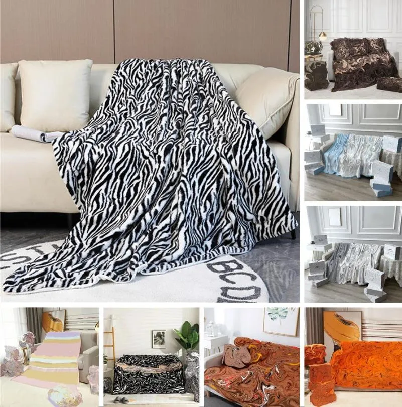 Merk unisex luxe lentedekens thuis klassieke bankdekens mode beddeken patroon textiel5122174