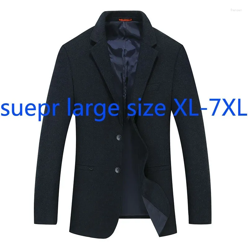 Costumes pour hommes Arrivée Suepr Grande Haute Qualité Printemps Hommes Costume Mâle Simple Boutonnage Blazers Occasionnels Grande Taille 2XL-4XL 5XL 6XL 7XL