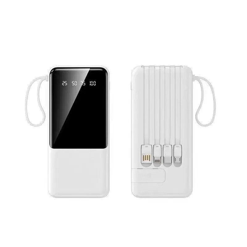 Chargeur de téléphone portable 4, câbles à quatre lignes, banques d'alimentation, charge pour iPhone, Android, câbles de source d'alimentation portables