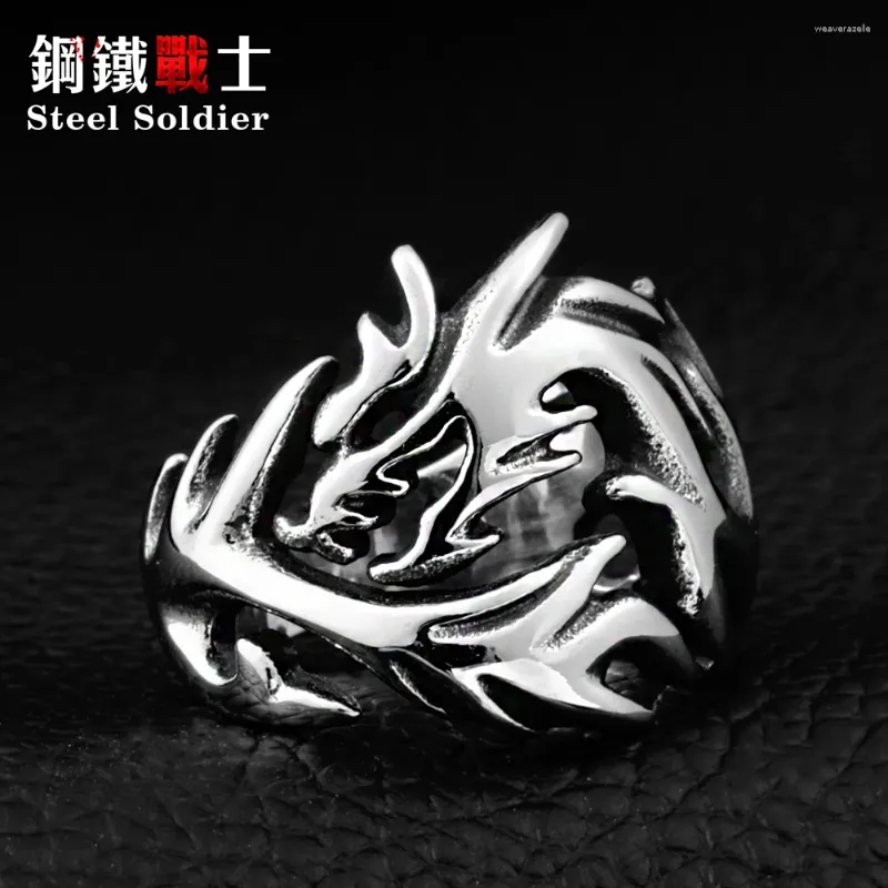 Cluster Rings Steel Soldier Wholesale Fashion Jewelry Dragon Men High Quality Stainless USA UK Russian Brazil