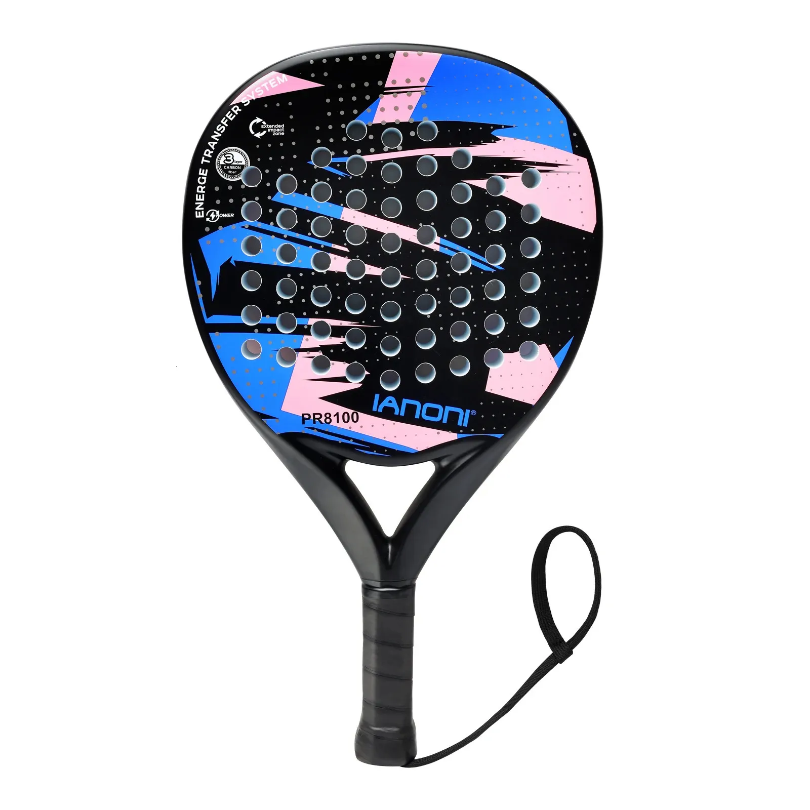 Raquettes de tennis Ianoni Padel Racket Fibre en fibre de carbone avec EVA Memory Flex Mousse Core Racquets Lightweight 231030