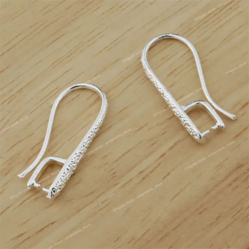 10/20/925 Orecchini in rame opaco d'argento ganci aderenti i reperti di gioielli fai -da -te componenti 23x10mm che producono i componenti