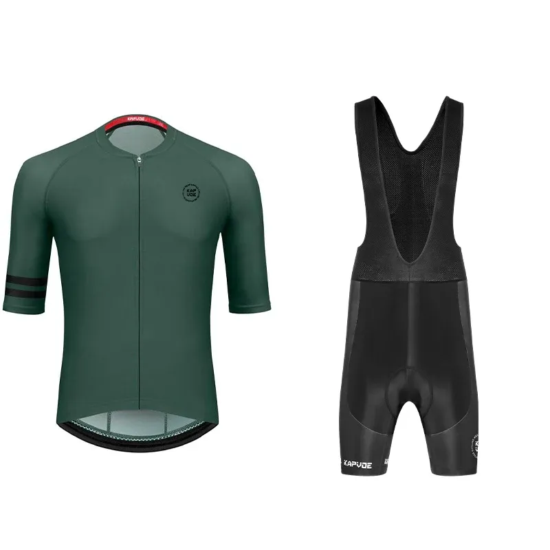 Maglia da ciclismo aero traspirante Maglia da ciclismo da equitazione Pantaloncini con bretelle estivi da uomo Tappetino in spugna MTB traspirante Abbigliamento da ciclismo Set di maglie riflettenti UV