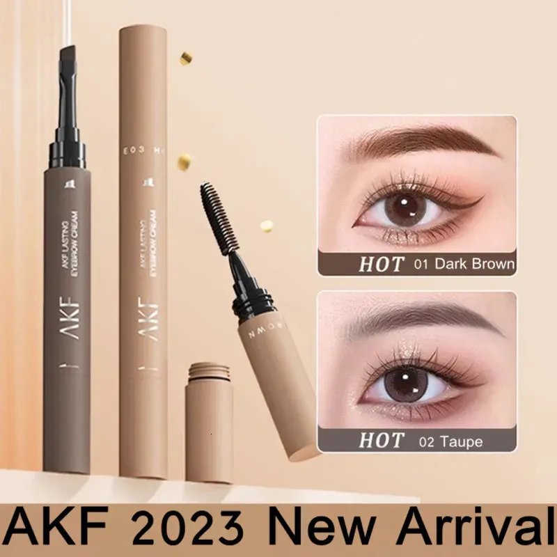 Eyebrow Enhancers AKF Eyebrow Dyeing Pomade Cream Pencil Waterproof Natural Long Lasting Easy To Color Eye Liner Hairline Pen Makeup Cosmetic 231030