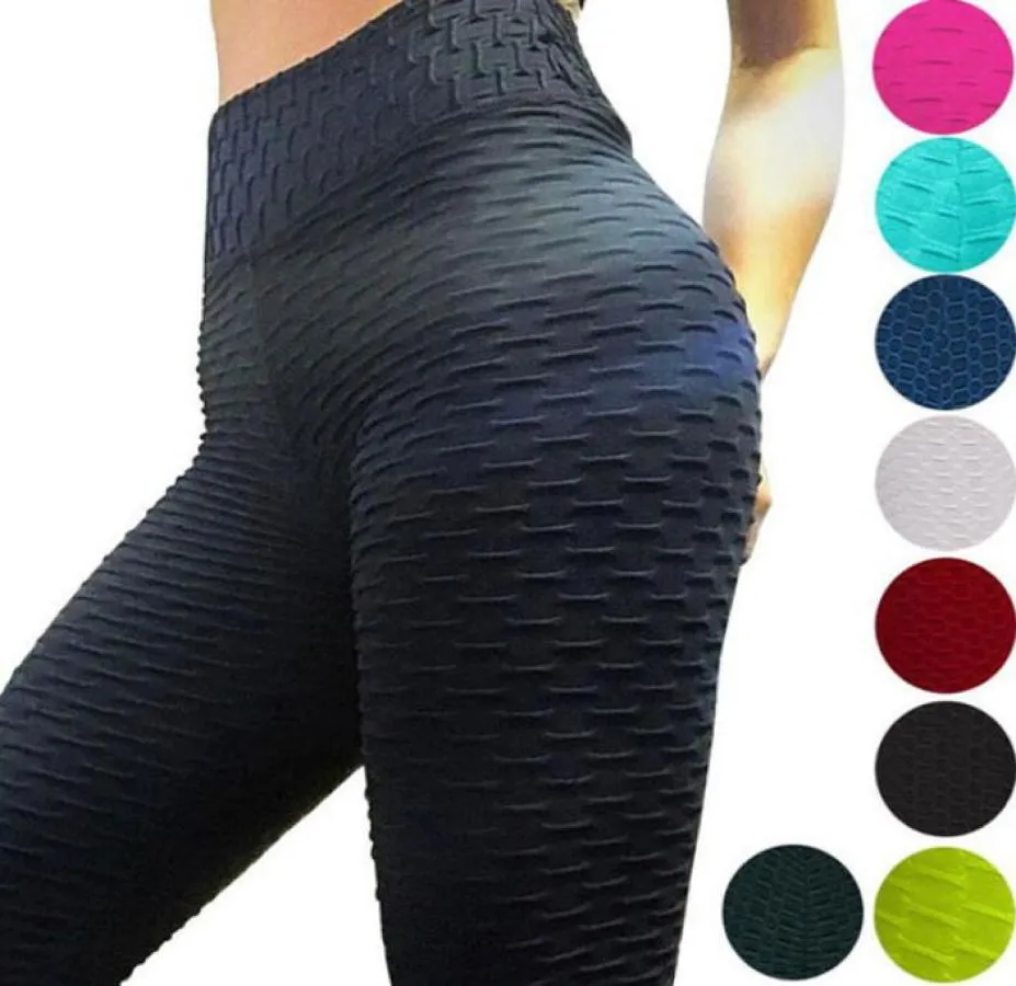 Moda sexy yoga outfit calças de fitness esporte sweatpants jacquard esportes leggings feminino treino calças cintura alta apertado sportspa6236057