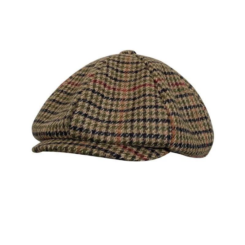 Berets Men British Style Octagonal Hats Winter Wool Gatsby Cap Ivy Hat Golf Driving Autumn Women Cotton Flat Cabbie sboy Hats BLM204 231031