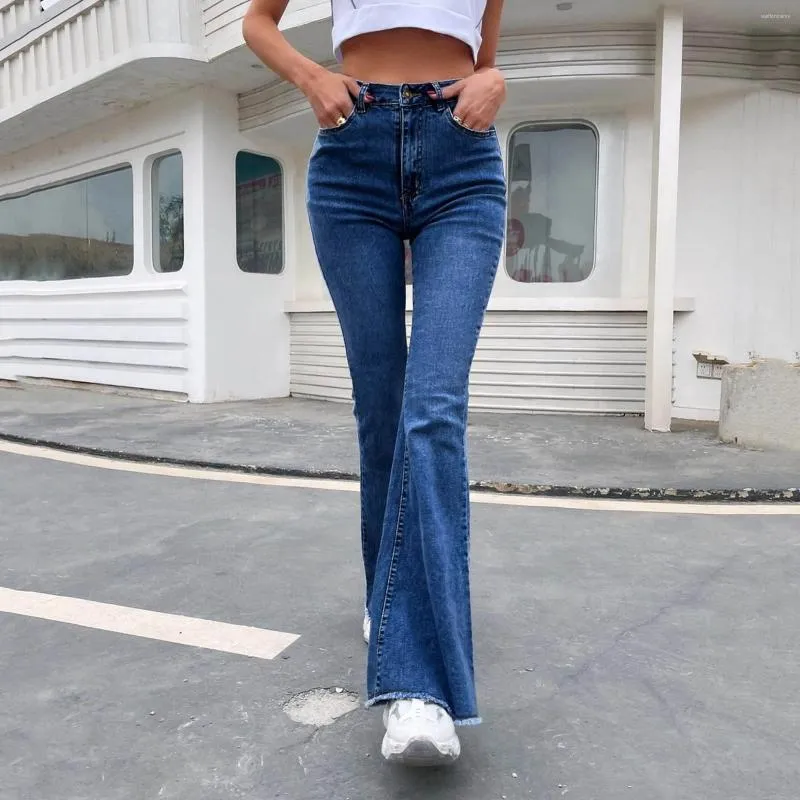 Jeans Women New Fashion Women′s Denim Pants High Waist Trendy Denim Jeans  Stretch Flare Leg Custom Ladies Slim Fit Bell Bottom Denim Jeans - China Denim  Jeans and Denim Pants price