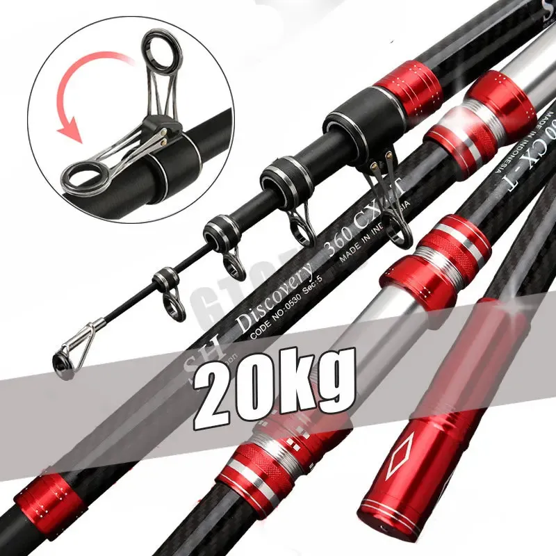 Boat Fishing Rods Telescopic Rod 2.7 3.0 3.6 4.2 4.5m Travel Surf Spinning  Power 5 300g Throwing Surfcasting Carbon Baitcasting Rod 231030 From Ren06,  $33.84