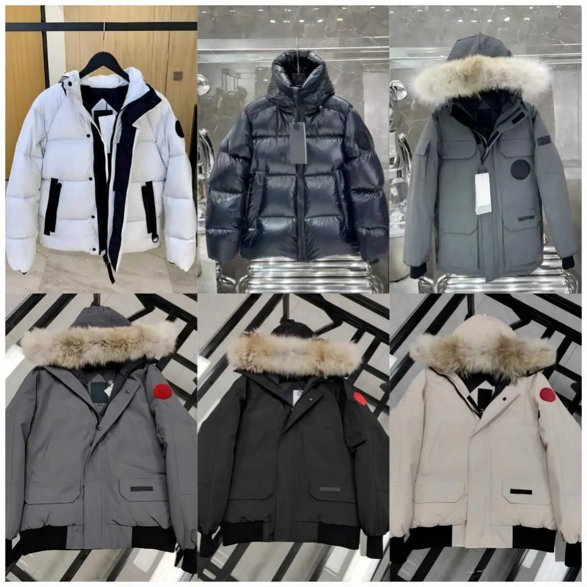 Canadian flight jackets down Jacket canda goose winter warm thick coat hooded canvas parkas letter patch zipper pockets outwear designer winter Canadian Goose 11