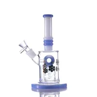 9.5 inches hookahs Pierced Whistle Candy style glass bong with bee pattern bongs dab rig