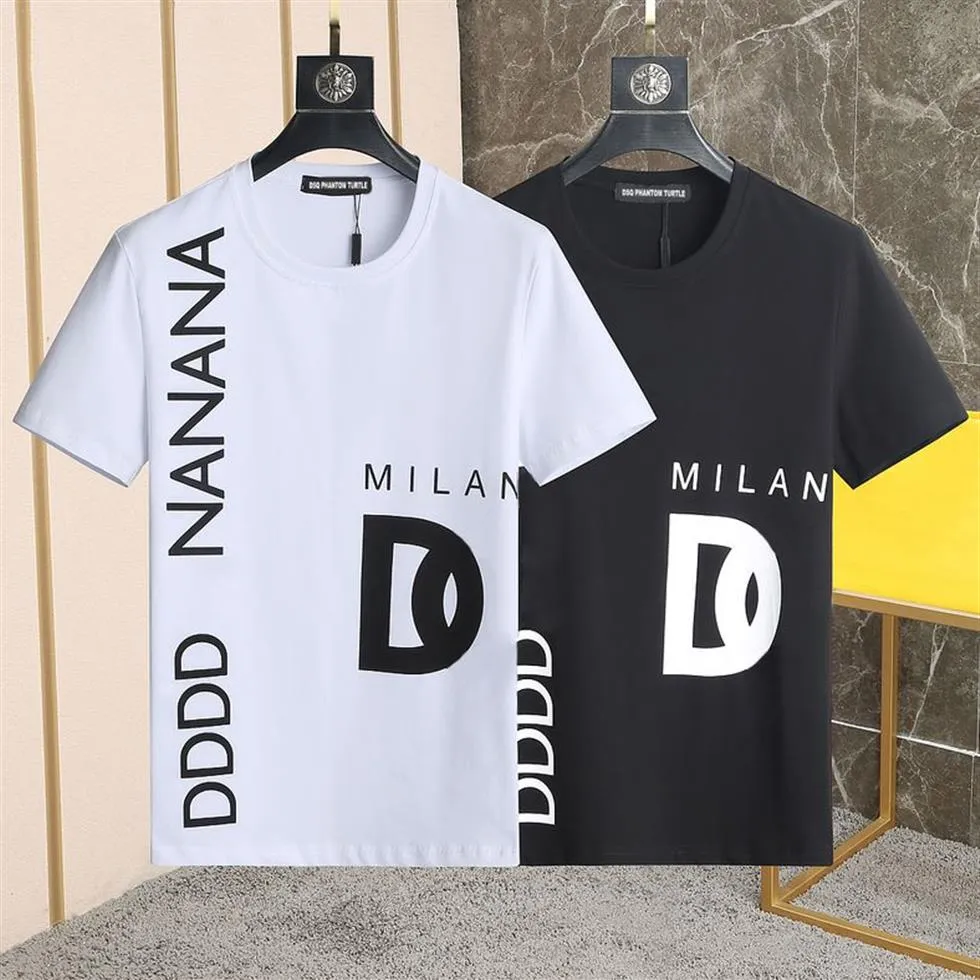 DSQ PHANTOM TURTLE Mens Designer Camiseta Italiano Milão Moda Logotipo Impressão Camiseta Verão Preto Branco T-shirt Hip Hop Streetwear 10277G