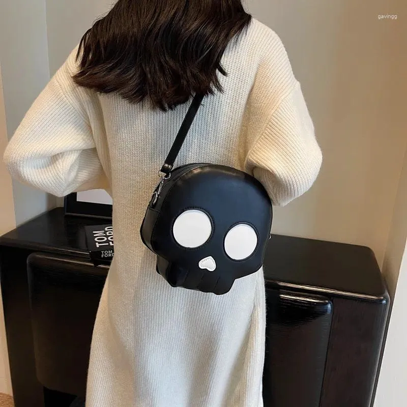 Bolsa de presente de Halloween feminina engraçada fantasma ombro preto branco bolsas fofas chiques crossbody shopper