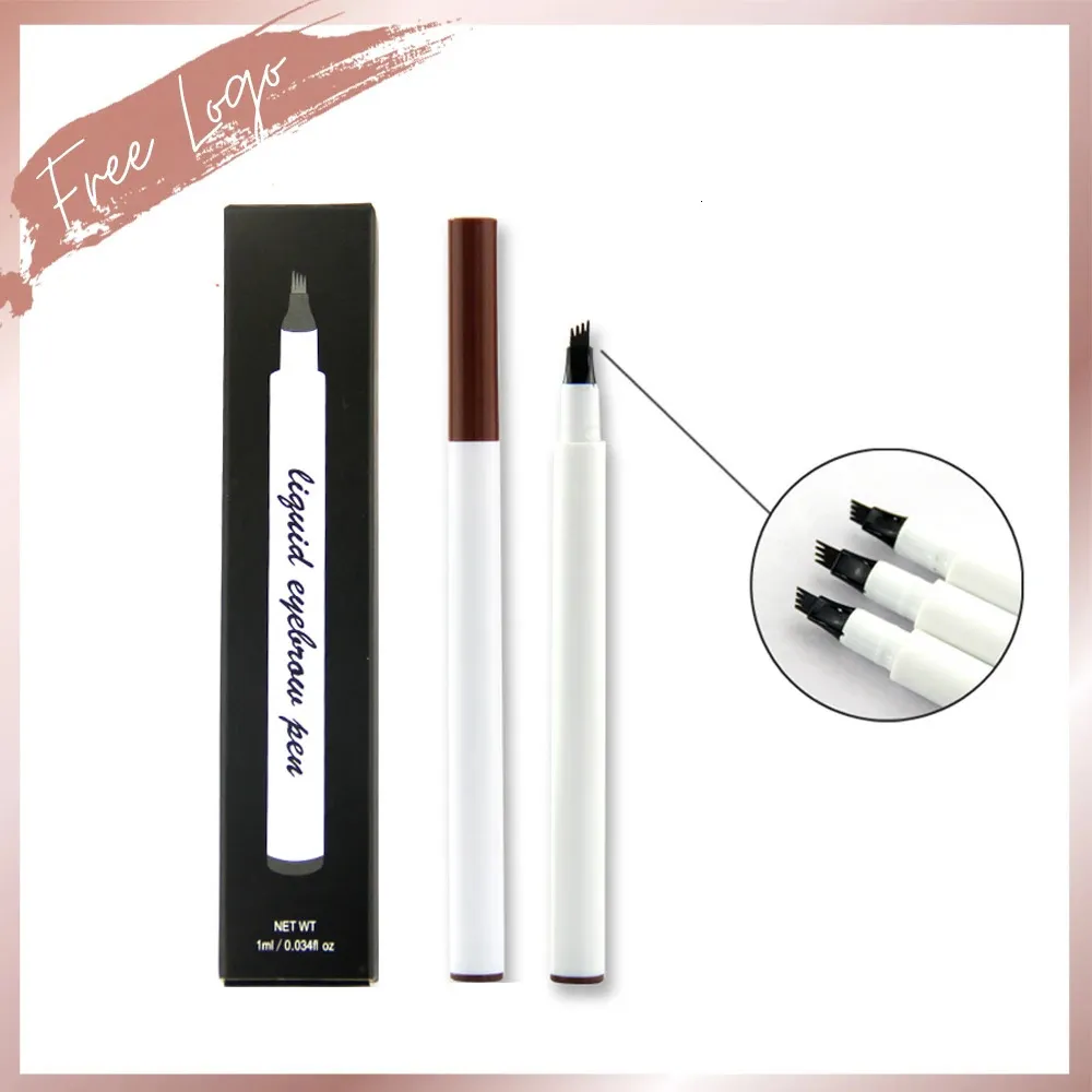 Crayon à sourcils rehausseurs de sourcils avec applicateur à pointe micro-fourche Sourcils personnalisés d'apparence naturelle sans effort Stylo à effet microlame unique 231031