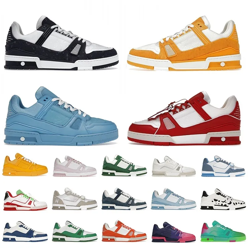 Skate Sneakers 2024 Virgil Freizeitschuhe S Kalbsleder Abloh Schwarz Weiß Grün Rot Blau Streifen Gummisohle Stretch Baumwolle Low Top Damen Große Größe 11