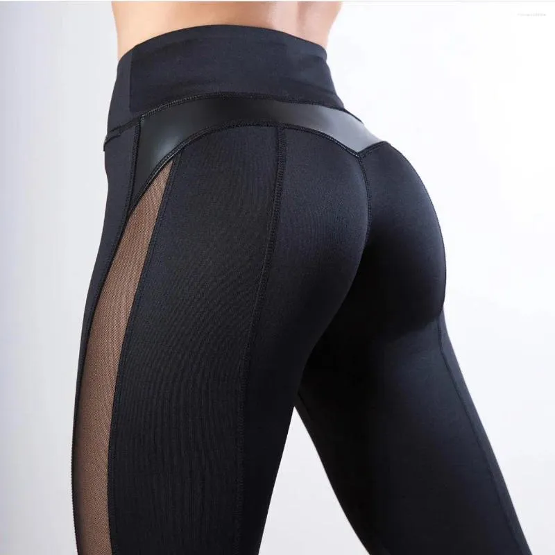 Yoga Outfits 2023 Fashion Sexy Black Fitness Leggings Women's Gym Running Sports Pants Workout Patchwork Trousers