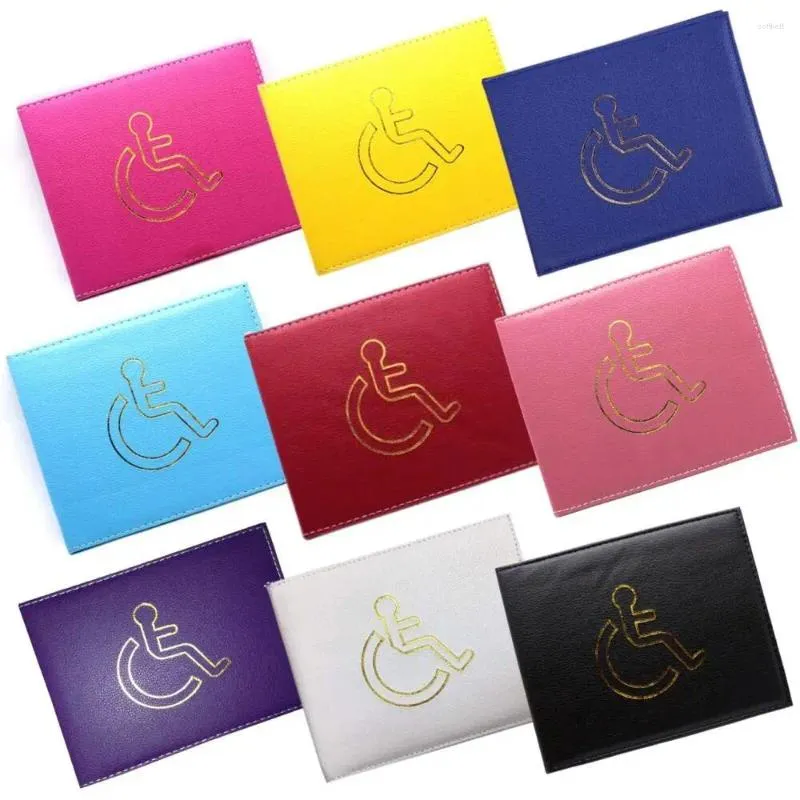 Titulares de tarjetas Discapacitados Titular de la insignia azul Permiso portátil Cubierta de exhibición Práctico Holograma Protección segura Funda para documentos