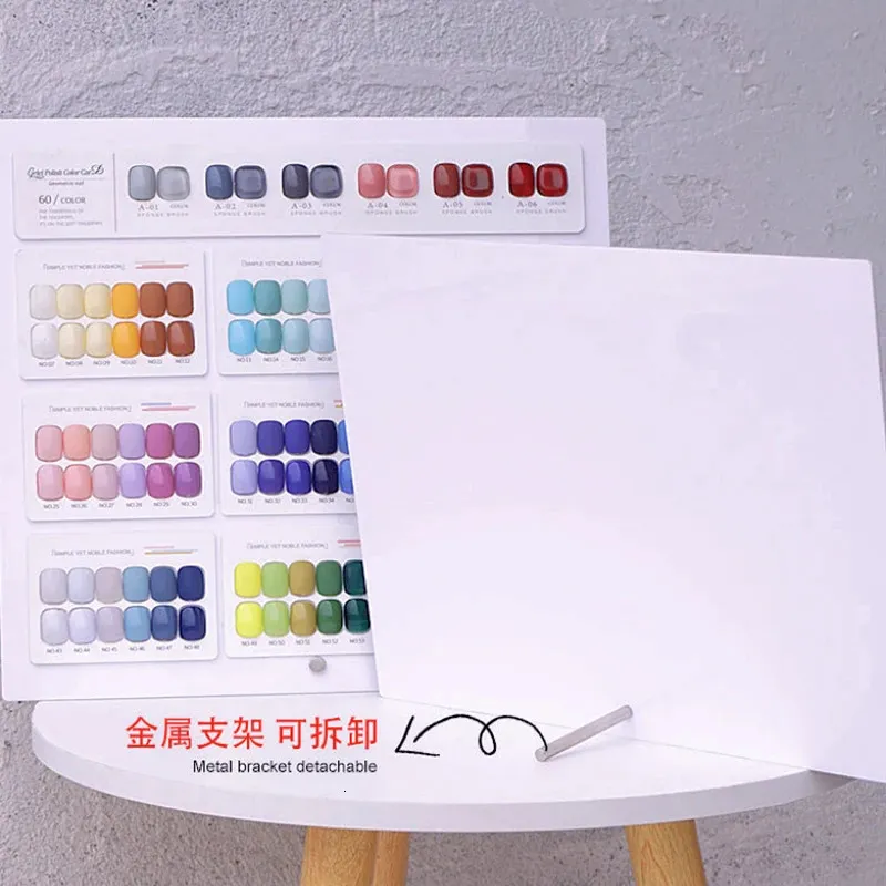 Nail Practice Display 1 Set Acrylic 24/48/60/88/96 Color Slots Diy Nail Display Shelf Gel UV Polish Chart Card för Nail Salon Manicure Practice Tool 231030