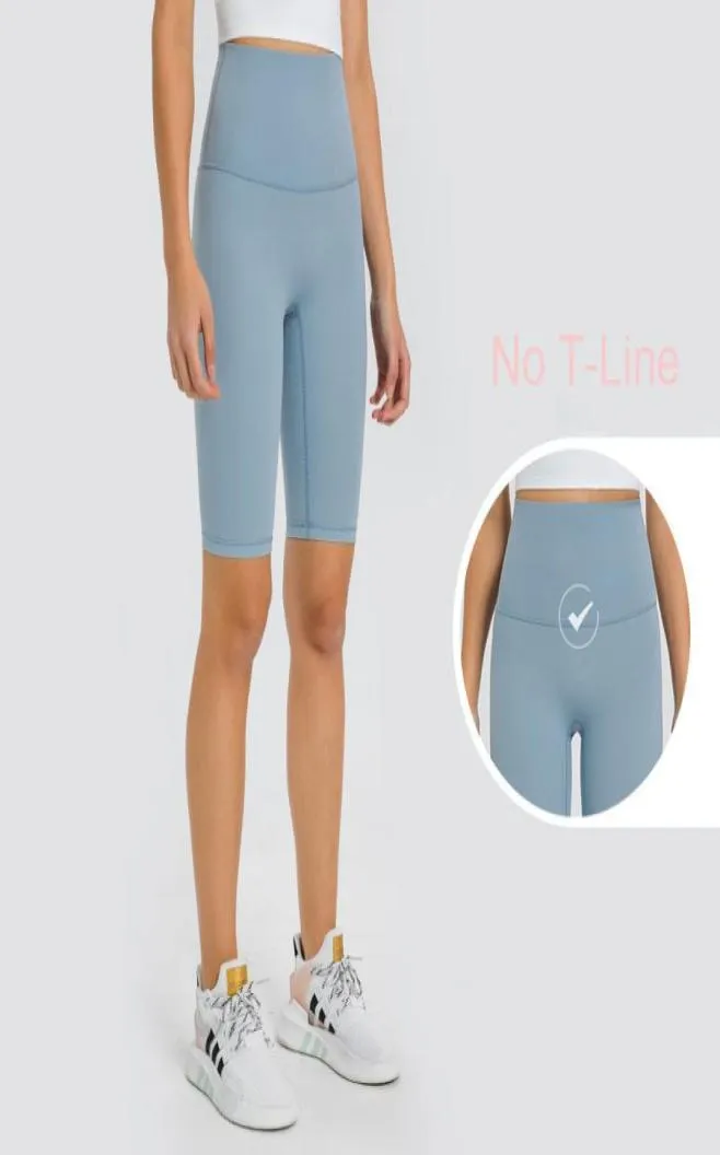 67 Pantalones de yoga de tiro alto Pantalones cortos deportivos Sensación desnuda Sin TLine Medias de entrenamiento elásticas Leggings de mujer Ajuste sin costuras SkinFriendly1742925