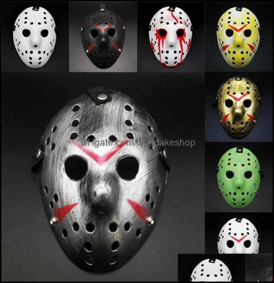 Máscaras de festa suprimentos festivos casa jardim 9 estilos fl face masquerade jason cosplay skl máscara vs sexta-feira horror hocke dhucl6040306