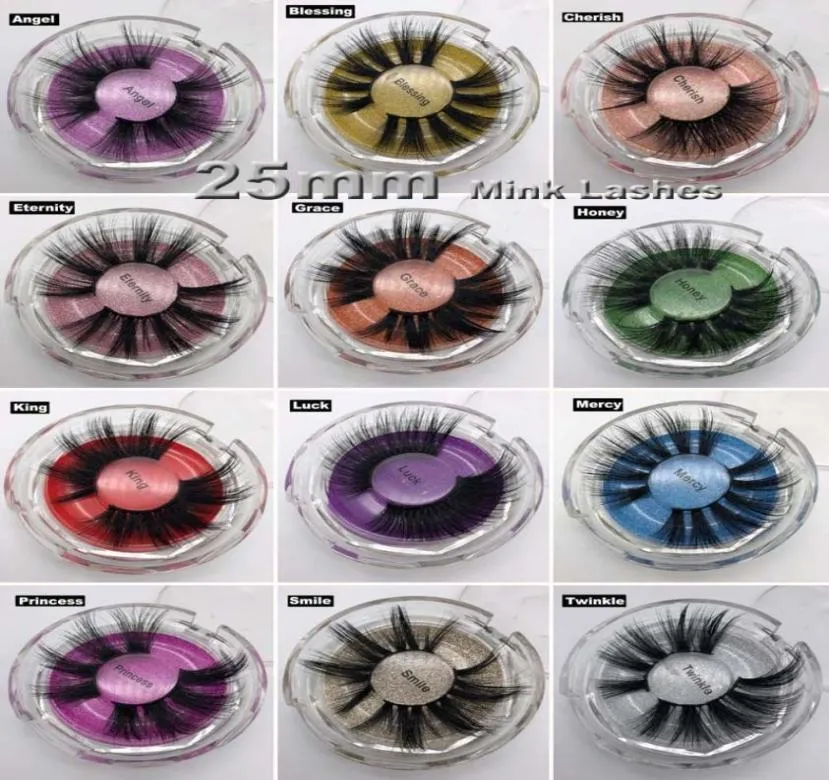 NEW 25mm 5D Mink Eyelashes 12 Styles 3D False Eyelashes Natural Long Mink Eye Lashes Eye Makeup High Volume Soft Eyelash8879321